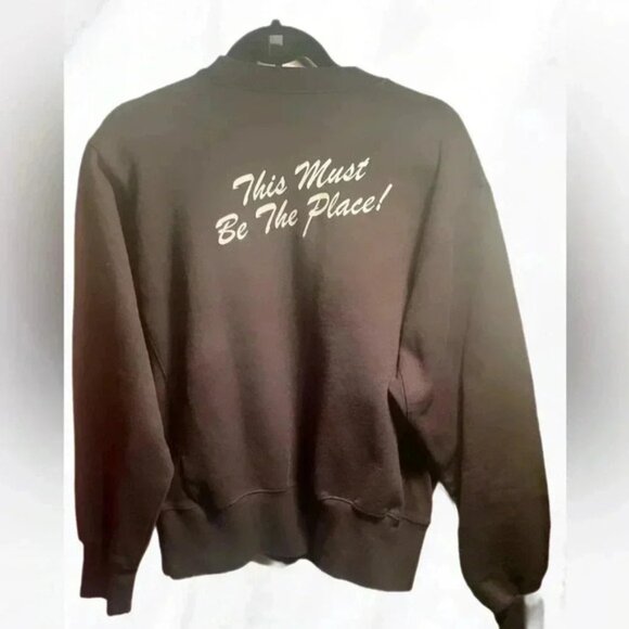 EXYTS HM black crew neck casual relaxed fit cotton long sleeve sweatshirt S - Picture 3 of 5